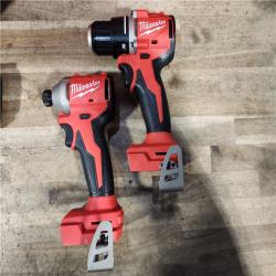 HOUSTON LOCATION - AS-IS Milwaukee M18 18V Lithium-Ion Brushless Cordless Compact Drill/Impact Combo Kit (2-Tool) W/(2) 2.0 Ah Batteries  Charger & Bag