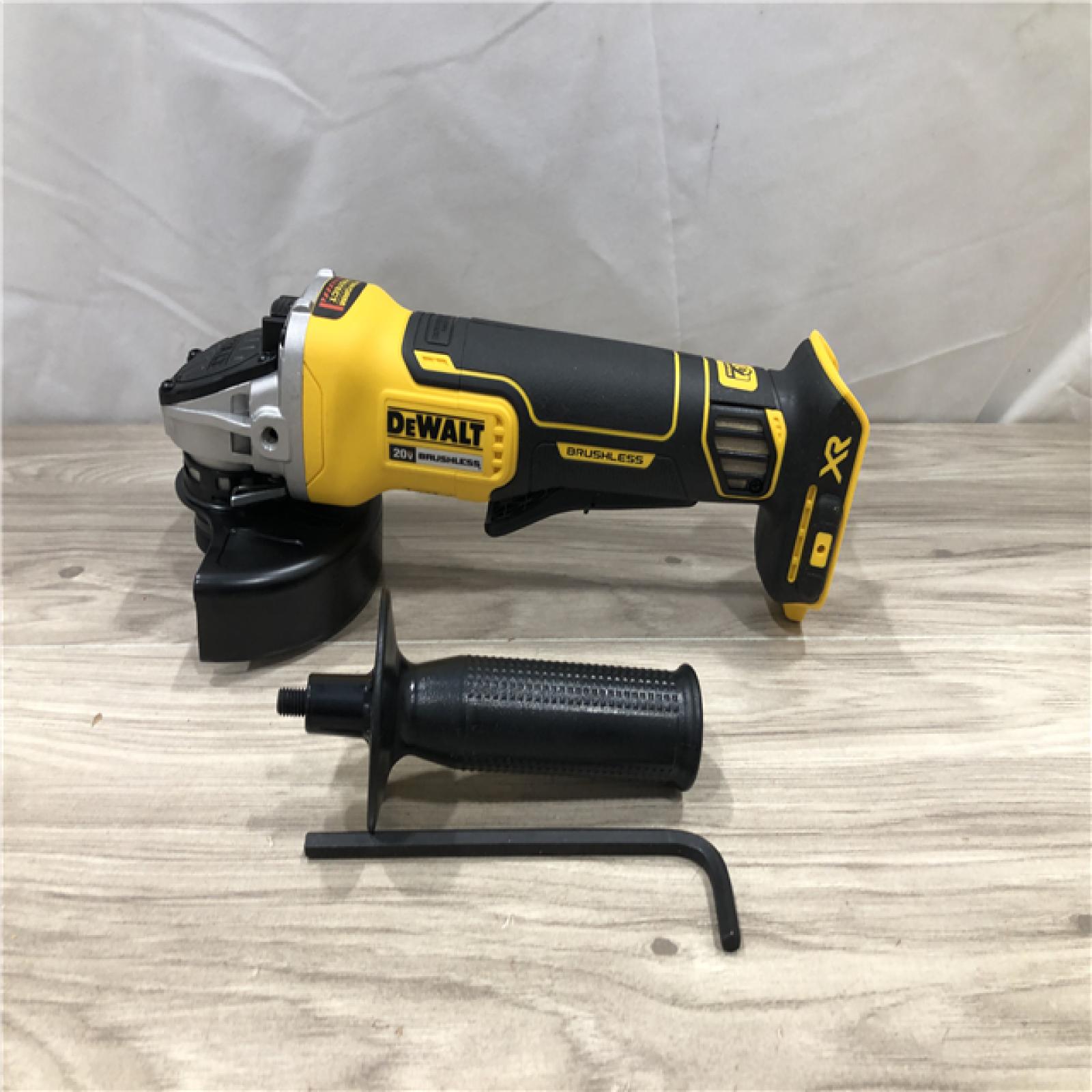 AS-IS DEWALT 20V MAX XR Cordless 4.5 in. Paddle Switch Small Angle Grinder (Tool Only)