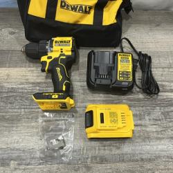 AS-IS DEWALT Atomic 20V Lithium-Ion Cordless Compact 1/2 in. Drill/Driver Kit