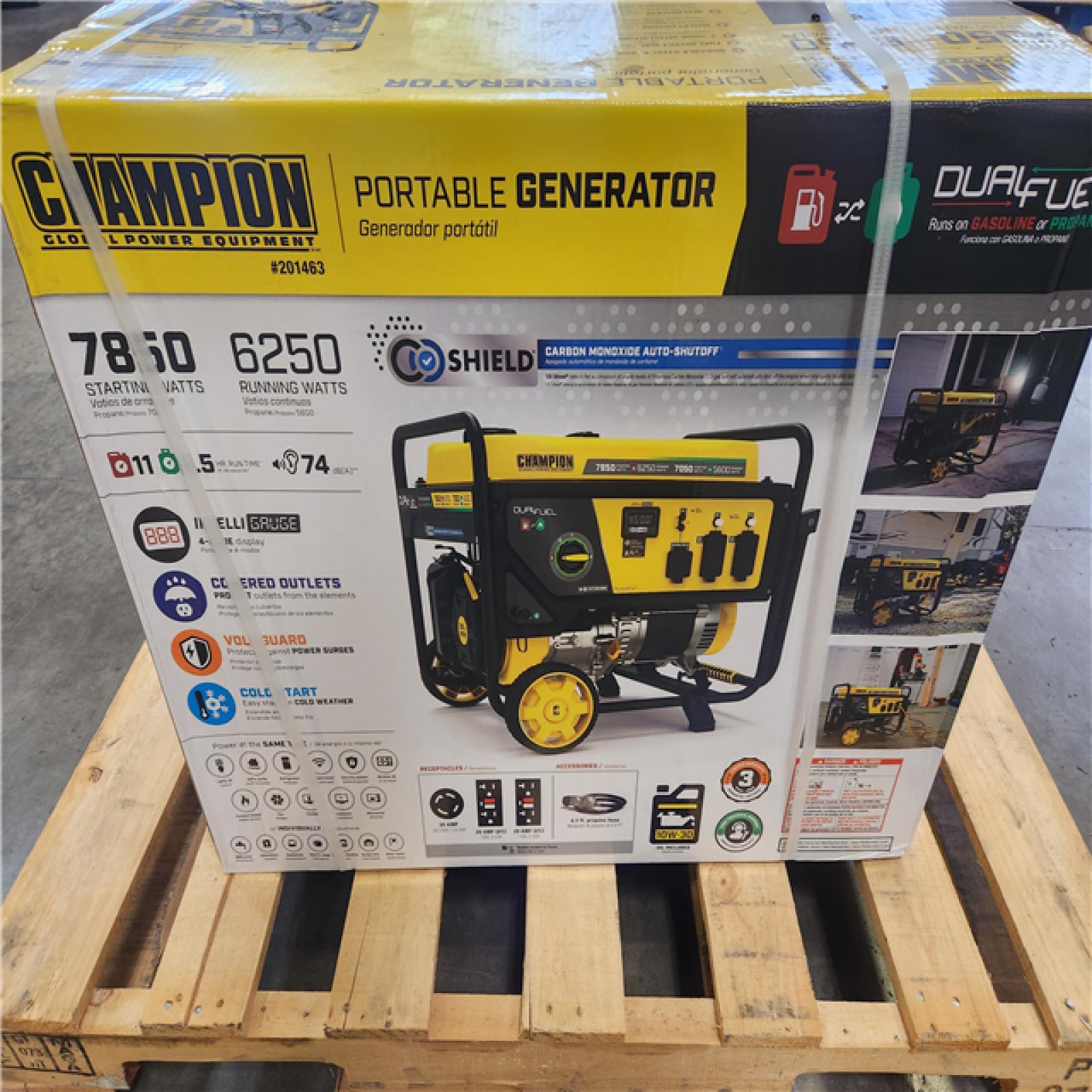 Phoenix NEW Champion Power Equipment 7850/6250-Watt Recoil Start Dual Fuel Portable Generator w/ Free 3-Year Warranty for Home Backup and Storm Prep (SEALED)
