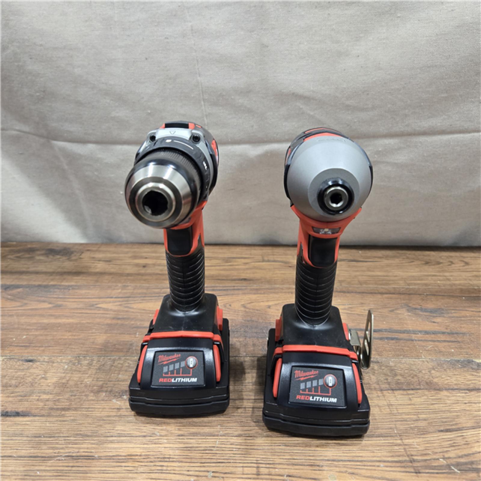 AS-IS Milwaukee 18V Cordless Brushed 2 Tool Drill/Driver and Impact Driver Kit