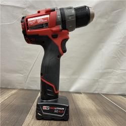 AS-IS Milwaukee FUEL 12V Lithium-Ion Brushless Cordless 1/2 in. Hammer Drill and Driver Kit