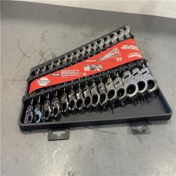 AS-IS - Milwaukee 144-Position Flex-Head Ratcheting Combination Wrench Set Metric (15-Piece)