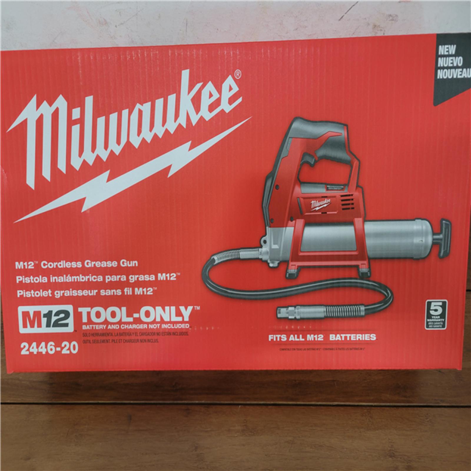 California NEW Milwaukee M12 Cordless Grease Gun (Tool Only)