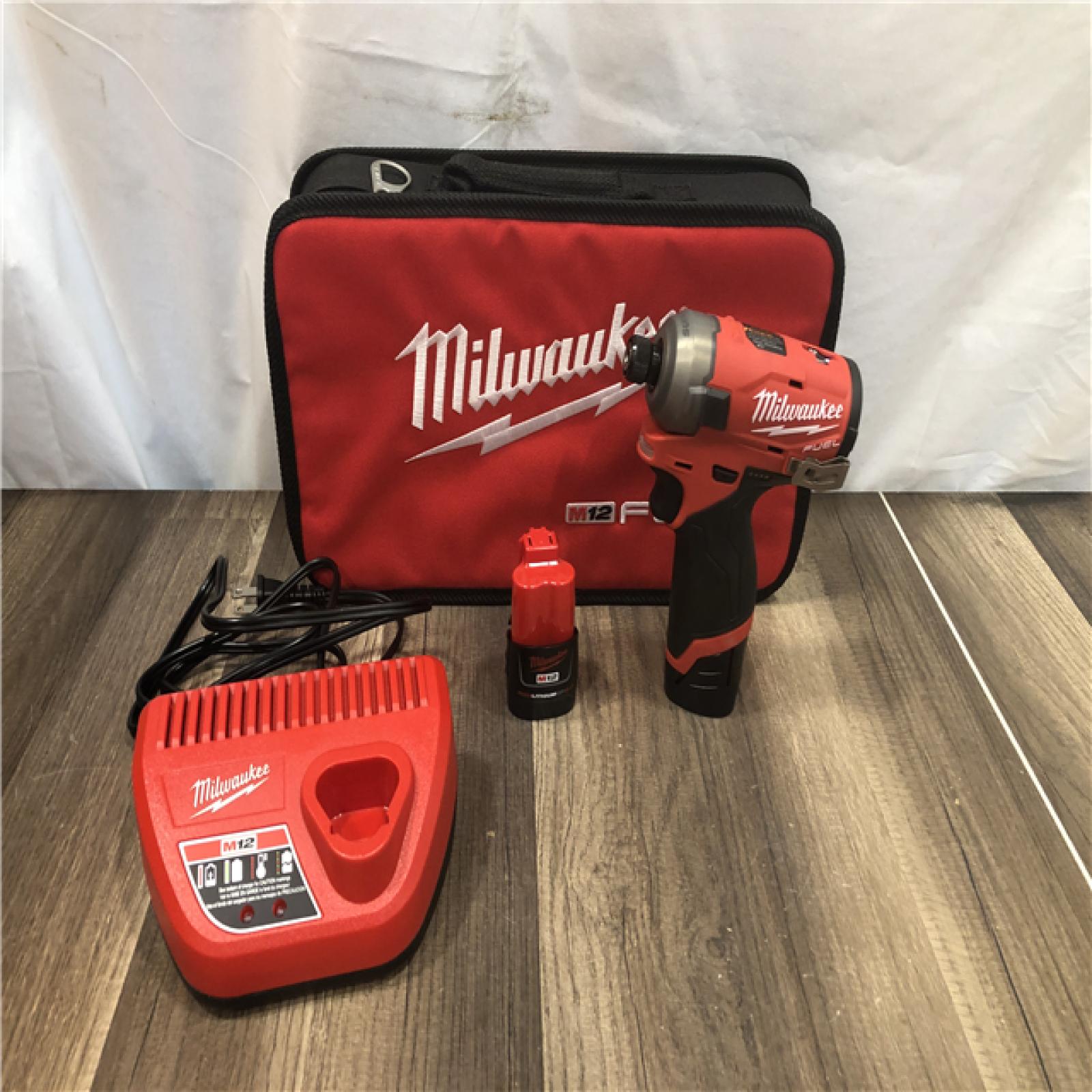 AS-IS Milwaukee FUEL SURGE 12V Lithium-Ion Brushless Cordless 1/4 in. Hex Impact Driver Compact Kit