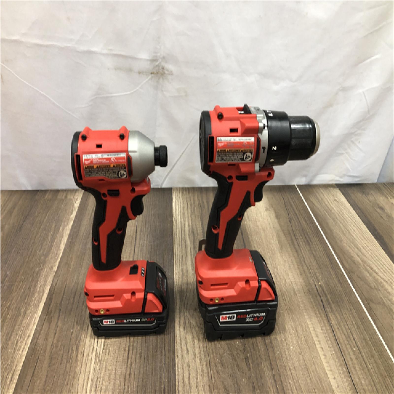 AS-IS Milwaukee 18-Volt Lithium-Ion Brushless Cordless Compact Hammer Drill/Impact Combo Kit