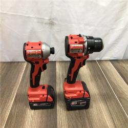 AS-IS Milwaukee 18-Volt Lithium-Ion Brushless Cordless Compact Hammer Drill/Impact Combo Kit