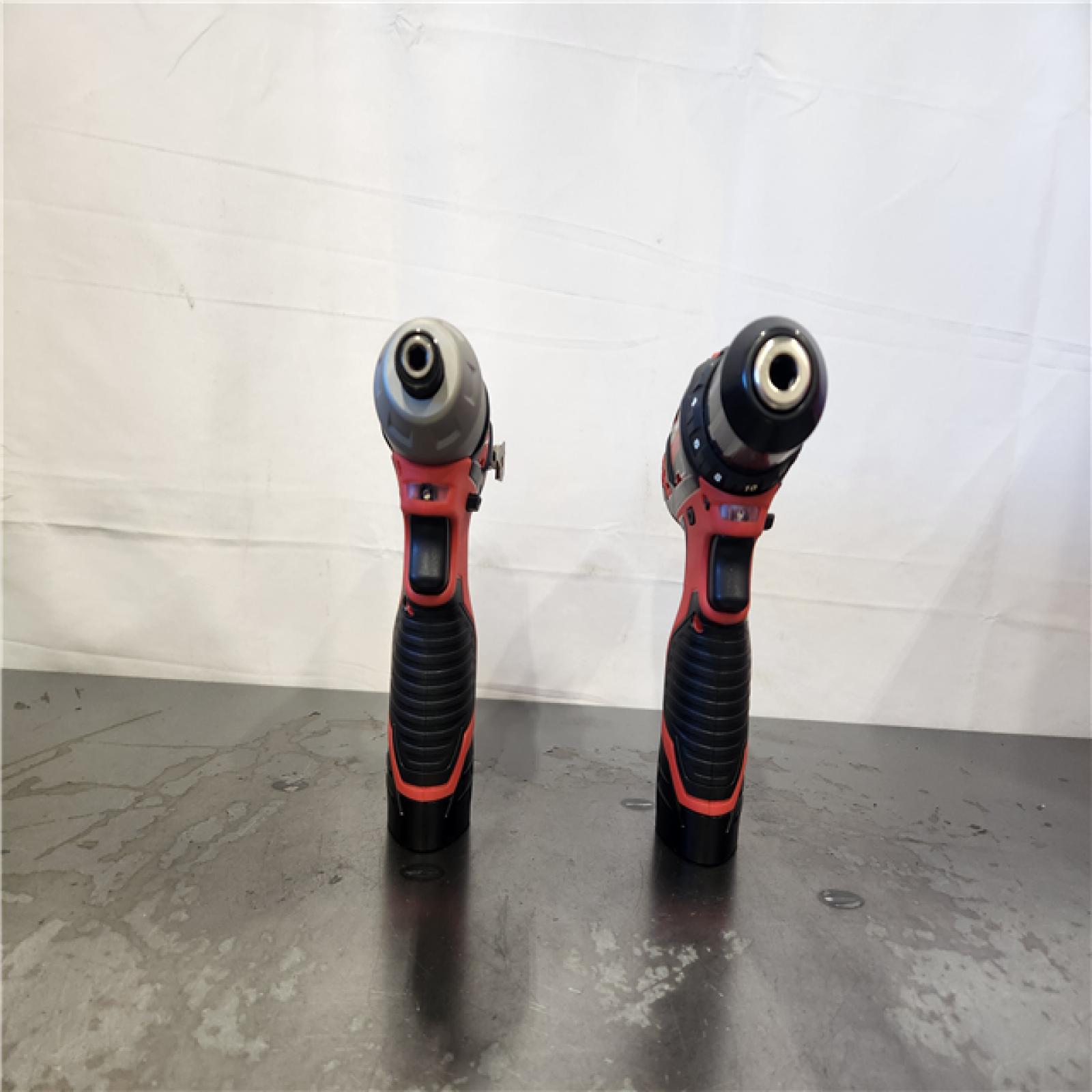 AS-IS- Milwaukee 12V Lithium-Ion Cordless Drill Driver/Impact Driver Combo Kit