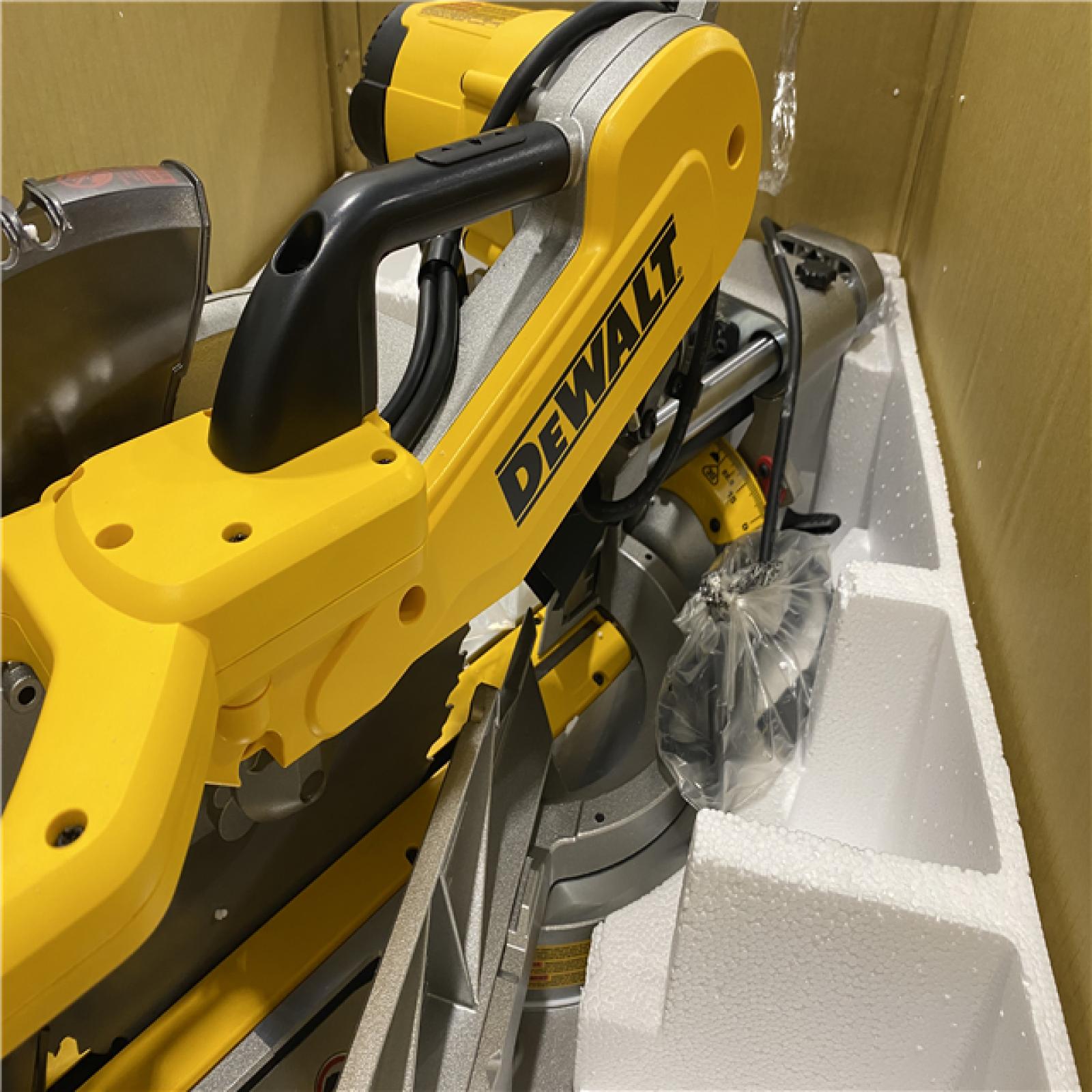 As-Is- DeWalt 15 Amps 12 in. Corded Dual-Bevel Sliding Compound Miter Saw