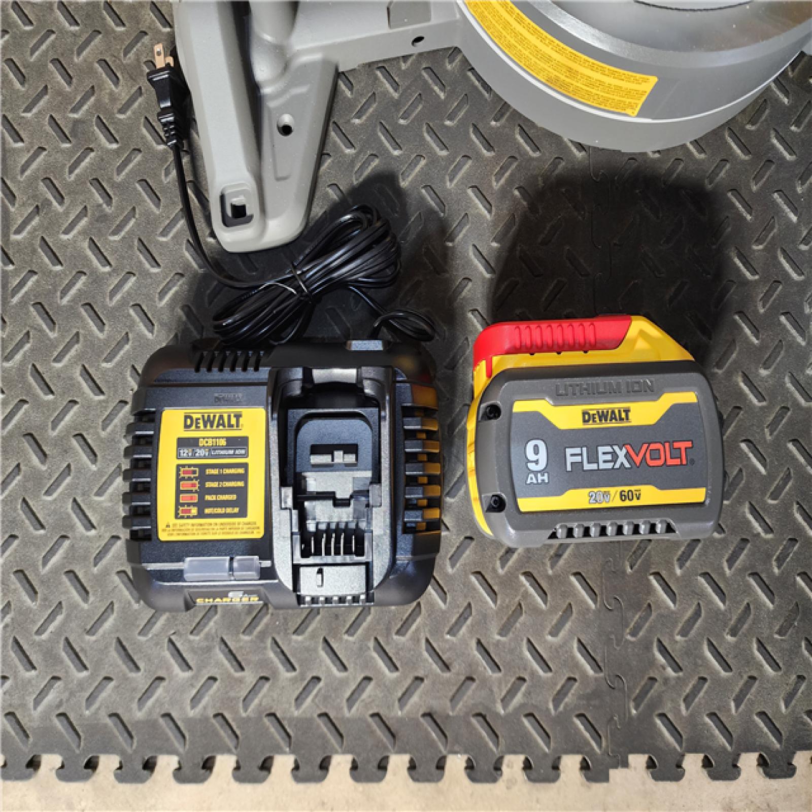 HOUSTON LOCATION - AS-IS (APPEARS LIKE NEW) DEWALT 60V Lithium-Ion 12 in. Cordless Sliding Miter Saw Kit with 9.0Ah Battery Pack