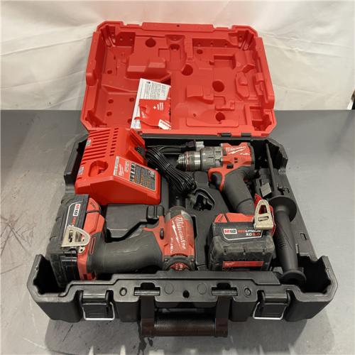 AS-IS - MILWAUKEE M18 FUEL 18V Lithium-Ion Brushless Cordless Hammer Drill and Impact Driver Combo Kit