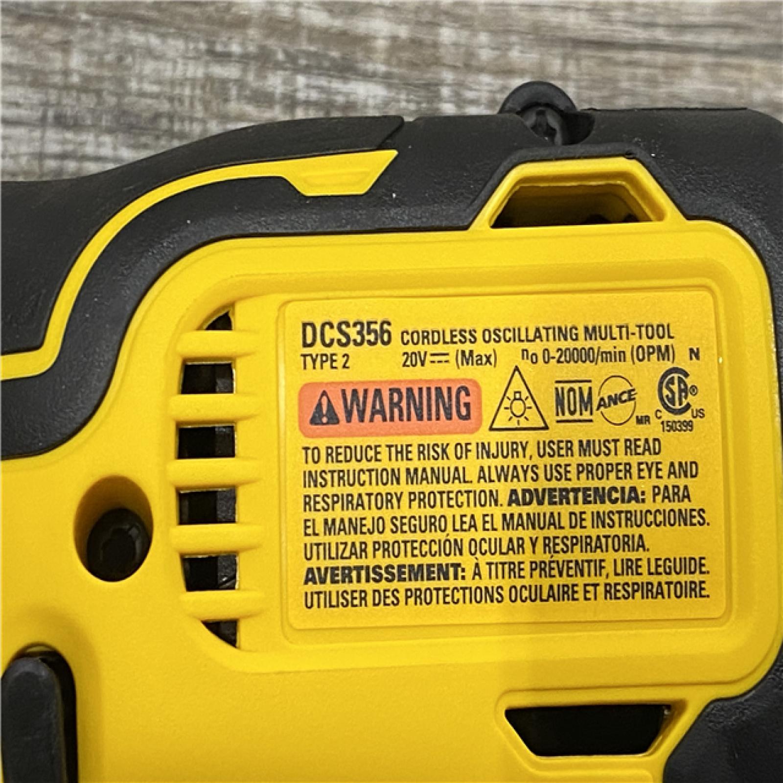 AS-IS DEWALT 20-Volt MAX XR Cordless 3-speed Brushless Oscillating Multi-Tool DCS356B (Tool-Only)
