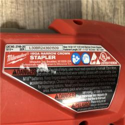 AS-IS Milwaukee FUEL 18-Volt Lithium-Ion Brushless Cordless 18-Gauge 1/4 in. Narrow Crown Stapler (Tool-Only)