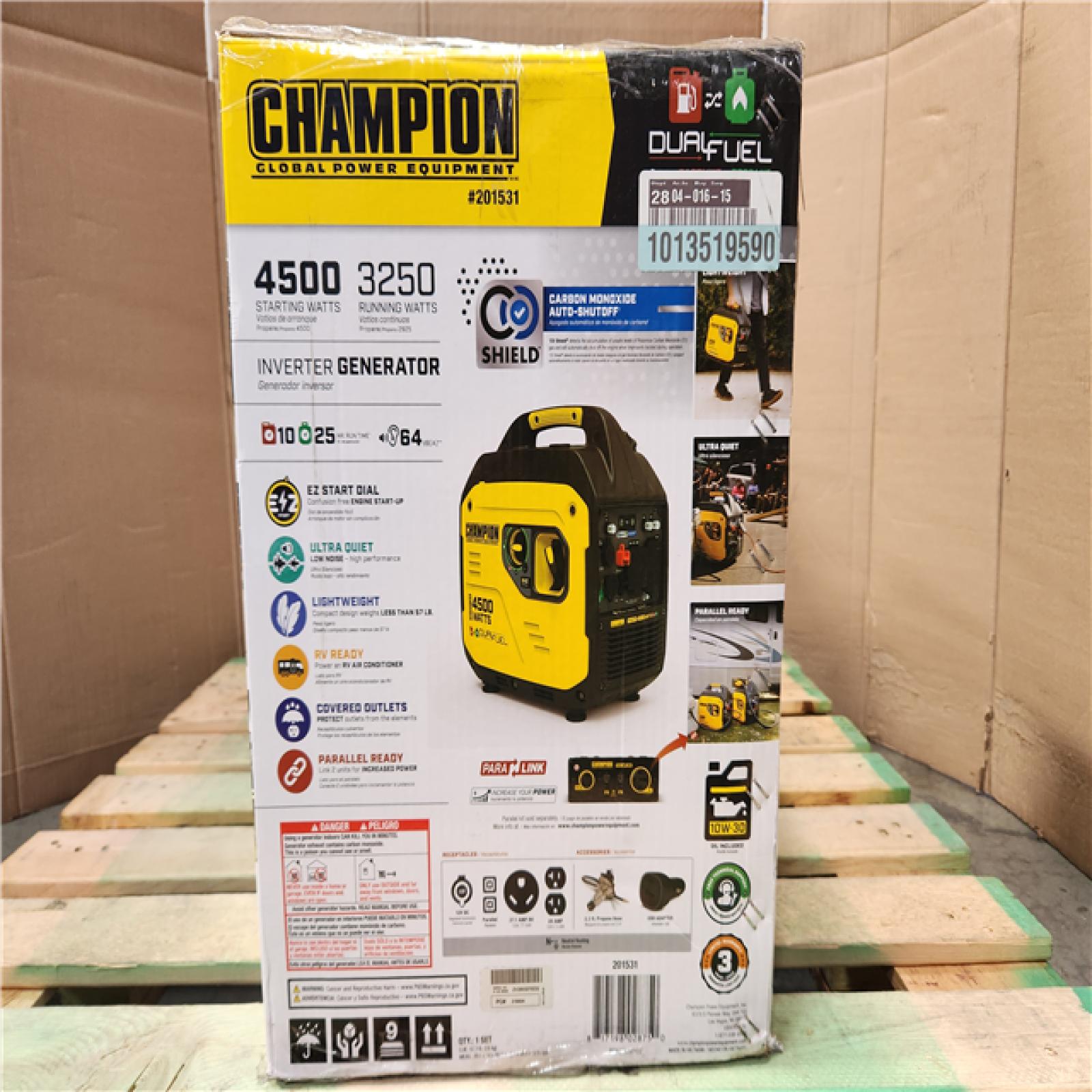 California As-Is Champion Generator