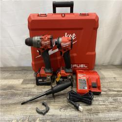 AS-IS Milwaukee FUEL 18V Lithium-Ion Brushless Cordless Hammer Drill and Impact Driver Combo Kit
