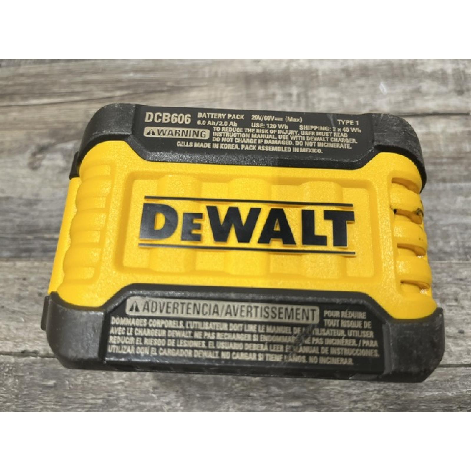 AS-IS DEWALT FLEXVOLT 20V/60V MAX Lithium-Ion 6.0Ah Battery Pack Kit