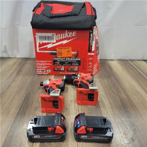 AS-IS.  Milwaukee M18 Compact Brushless 2-Tool Combo Kit
