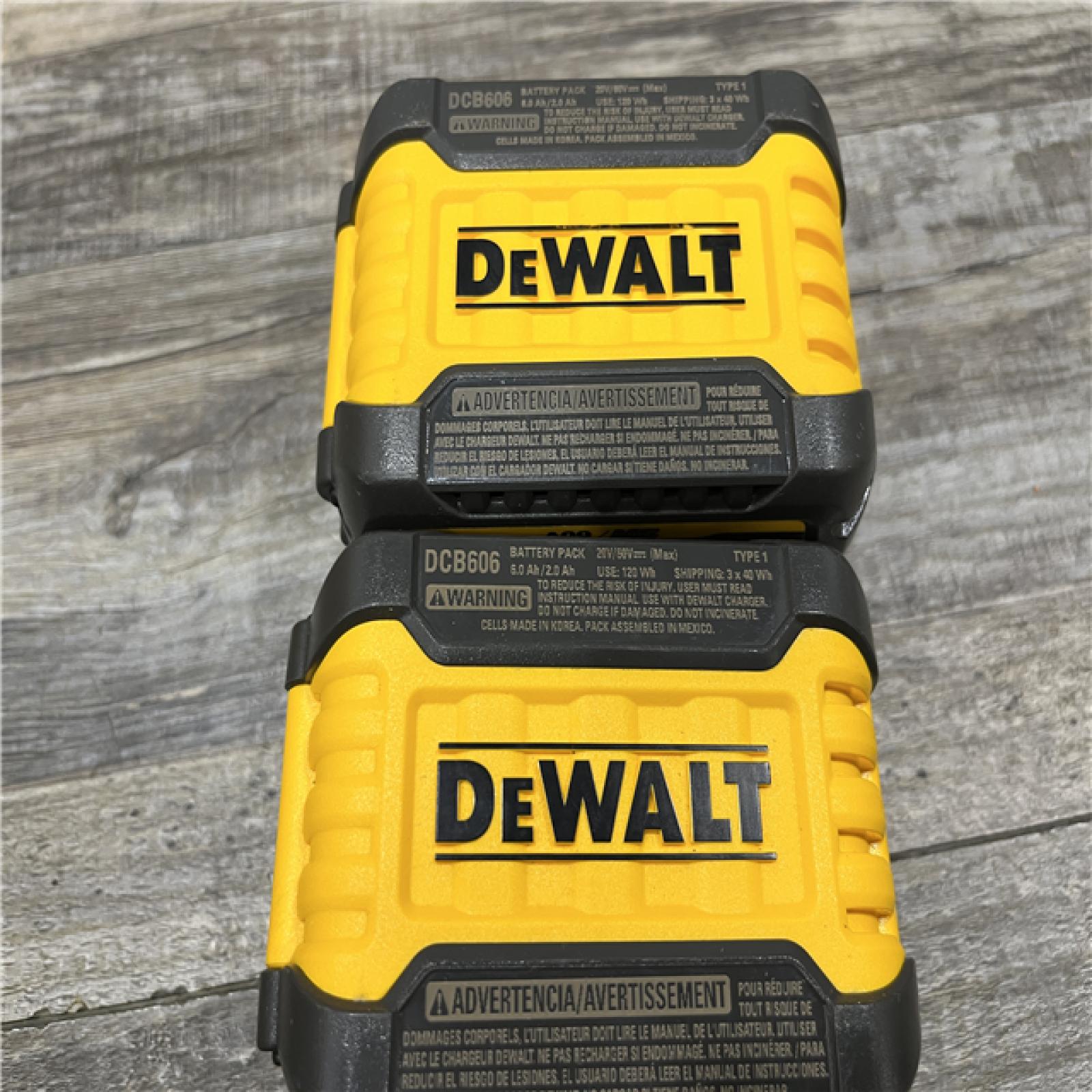 AS-IS DEWALT FLEXVOLT 20V/60V MAX Lithium-Ion 6.0Ah Battery Pack (2 Pack)
