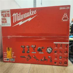 AS-IS- Milwaukee 18-Volt Lithium-Ion Cordless (9-Tool) Combo Kit