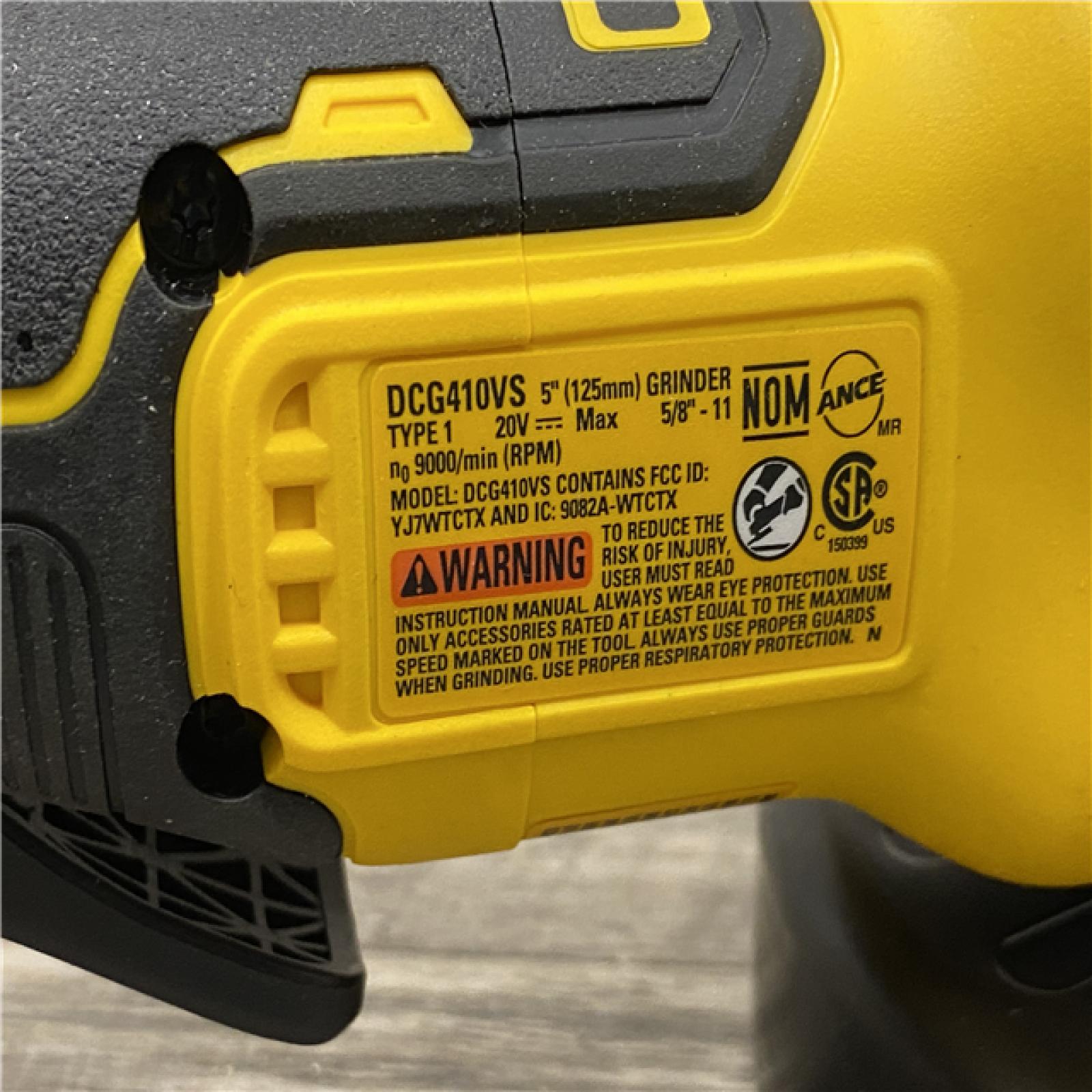 AS-IS DEWALT 20V XR Cordless 4-1/2. in. to 5 in. Variable Speed Angle Grinder (Tool Only)