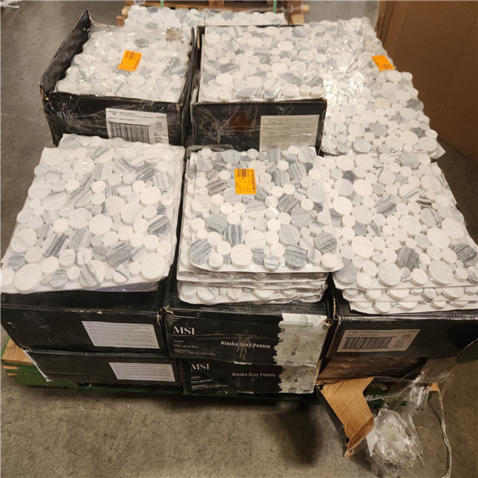 Phoenix MSI Alaska Gray 12 in. x 12 in. x 0.38 in. Polished Marble Mesh-Mounted Mosaic Floor and Wall Tile (21+ Boxes)