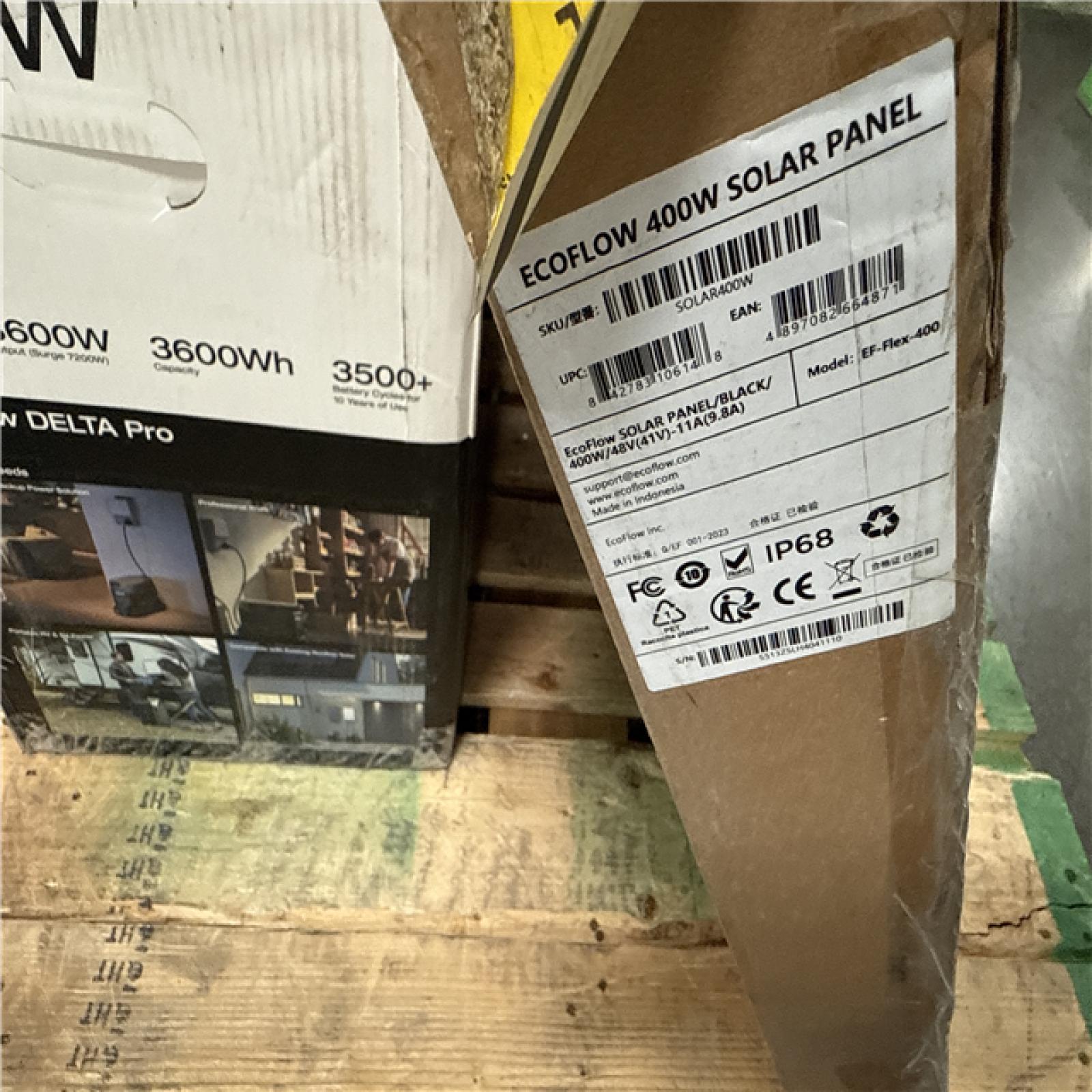 California AS-IS Ecoflow 7200W Battery Generator w/Solar Panel (Damaged Boxes)