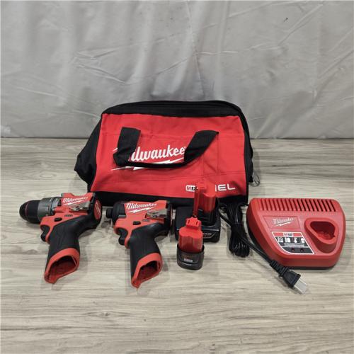 AS-IS Milwaukee 3497-22 12V Hammer Drill and Impact Driver Combo Kit