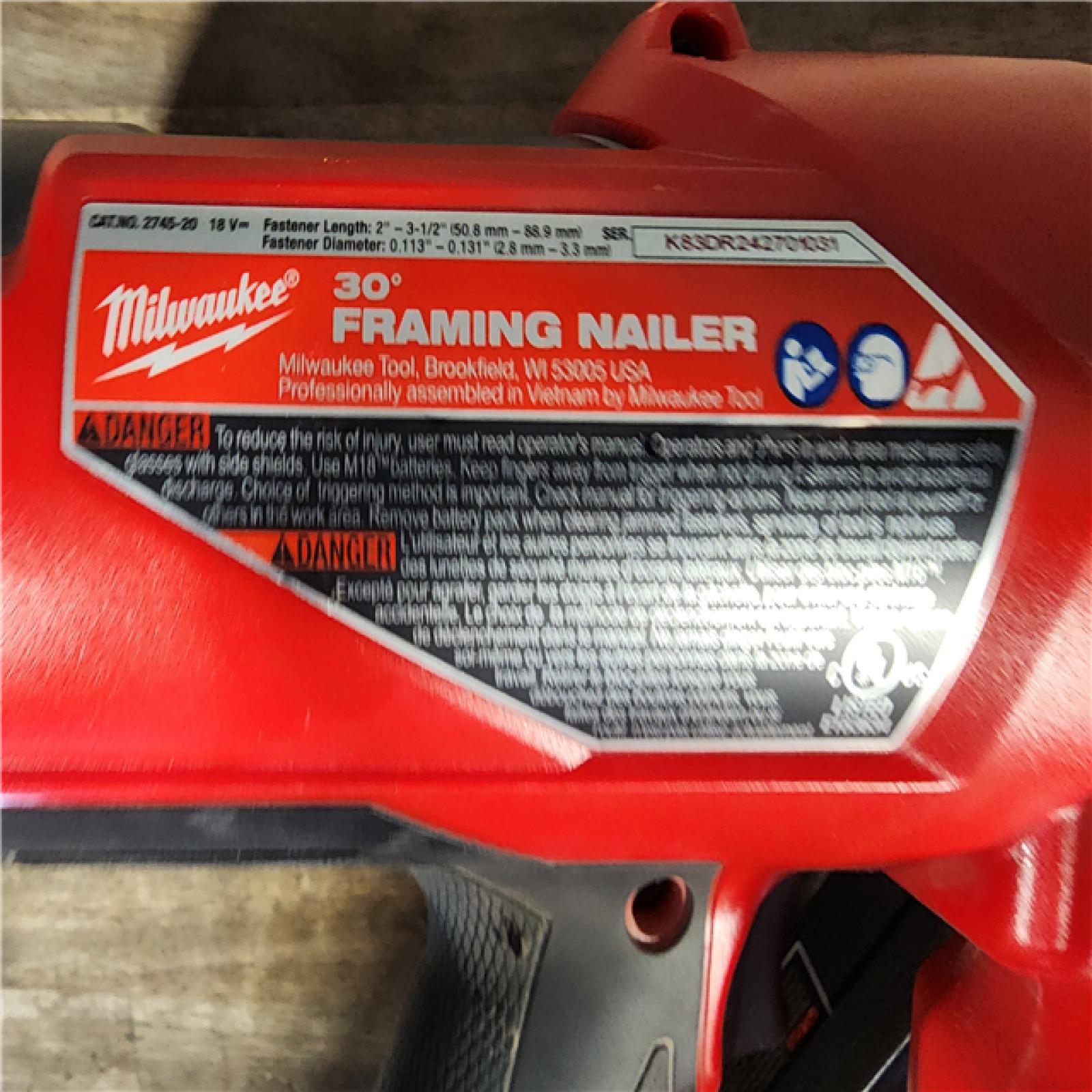 HOUSTON LOCATION - AS-IS M18 FUEL 3-1/2 in. 18-Volt 30-Degree Lithium-Ion Brushless Cordless Framing Nailer (Tool-Only)