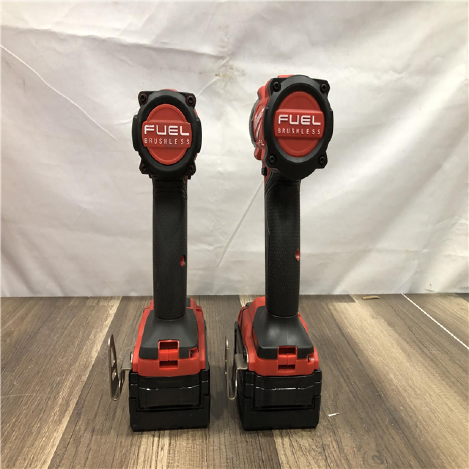 AS-IS Milwaukee FUEL 18V Lithium-Ion Brushless Cordless Hammer Drill and Impact Driver Combo Kit