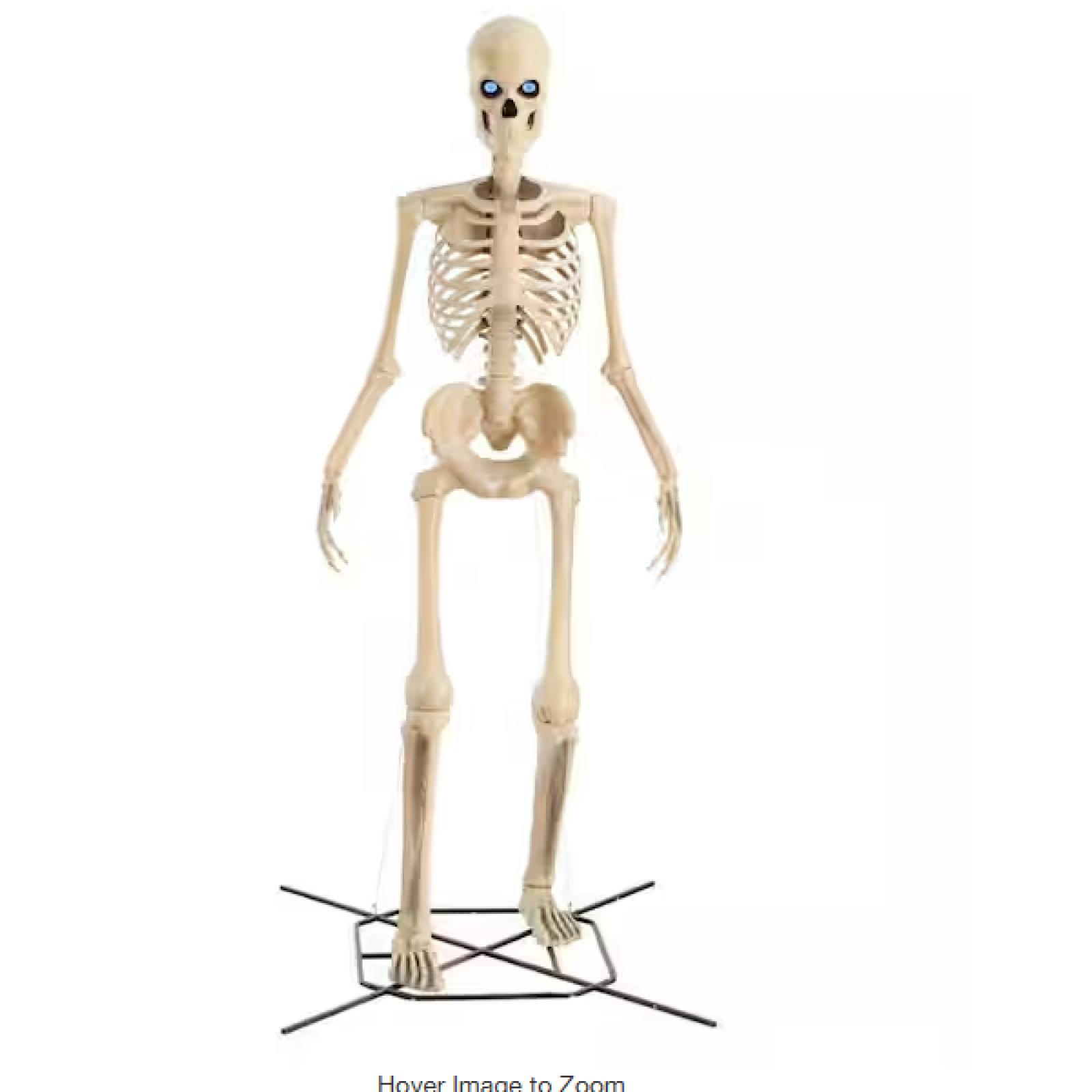 DALLAS LOCATION - Home Accents Holiday 12 ft. Grave & Bones Giant-Sized Skelly with LifeEyes™ LCD Eyes H5