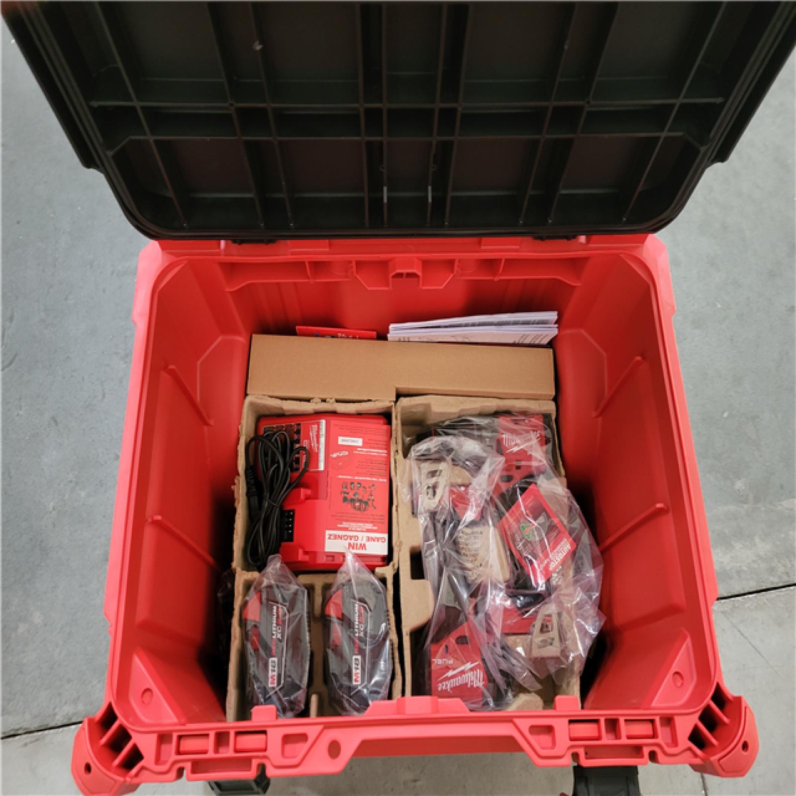 CALIFORNIA NEW MILWAUKEE M18 FUEL 4-TOOL PACKOUT SET (BATTERIES & CHARGER INCLUDED)