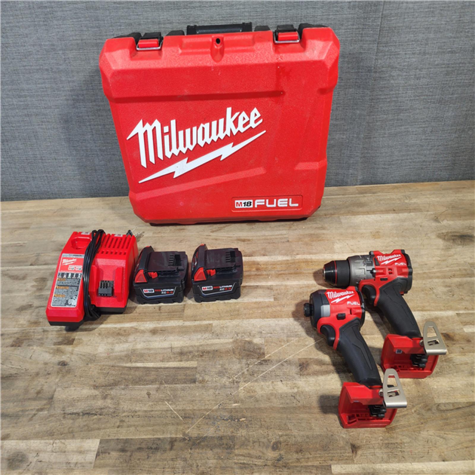 HOUSTON LOCATION - AS-IS MILWAUKEE FUEL 18V Lithium-Ion Brushless Cordless Hammer Drill and Impact Driver Combo Kit