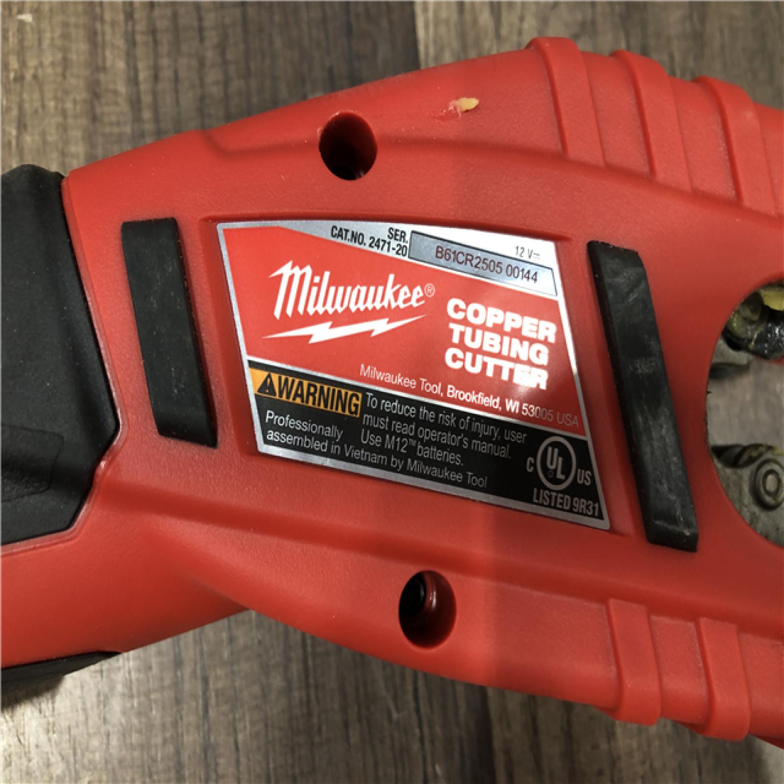 AS-IS Milwaukee 12V Lithium-Ion Cordless Copper Tubing Cutter (Tool-Only)
