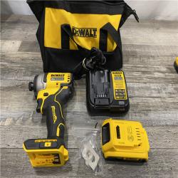 AS-IS DEWALT Atomic 20V Max Lithium-Ion Brushless Cordless Compact 1/4 in. Impact Driver Kit