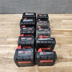 HOUSTON LOCATION - AS-IS MILWAUKEE BATTERY PACK QTY - 10