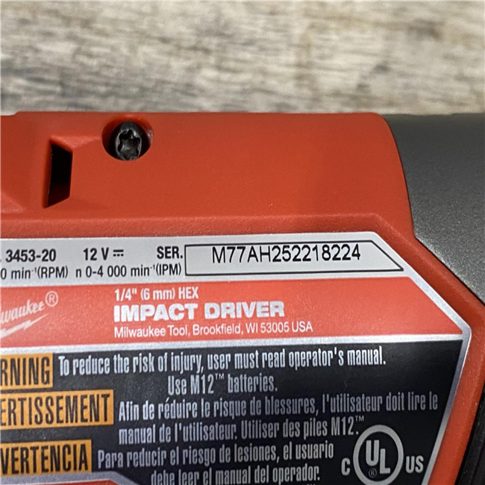 AS-IS Milwaukee  FUEL 12V Lithium-Ion Brushless Cordless 1/4 in. Hex Impact Driver Kit