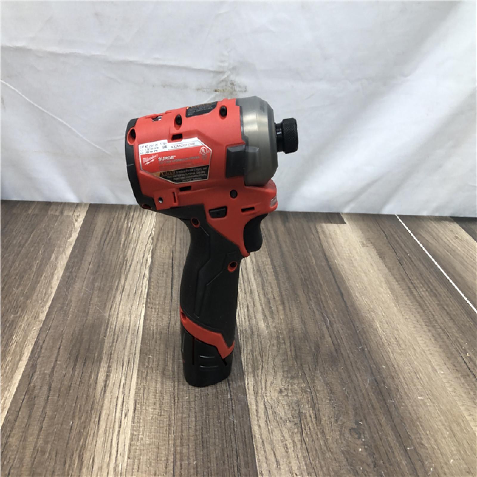 AS-IS Milwaukee FUEL SURGE 12V Lithium-Ion Brushless Cordless 1/4 in. Hex Impact Driver Compact Kit
