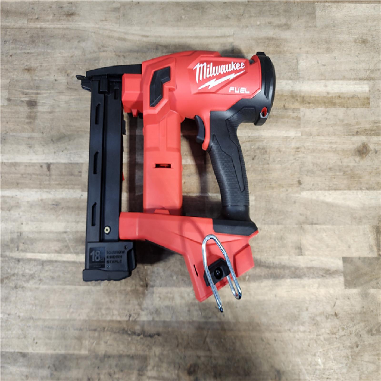 HOUSTON LOCATION - AS-IS MILWAUKEE FUEL 18-Volt Lithium-Ion Brushless Cordless 18-Gauge 1/4 in. Narrow Crown Stapler (Tool-Only)