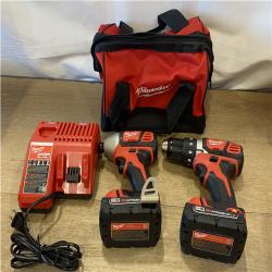 AS-IS Milwaukee 18V Lithium-Ion Cordless Drill Driver/Impact Driver Combo Kit
