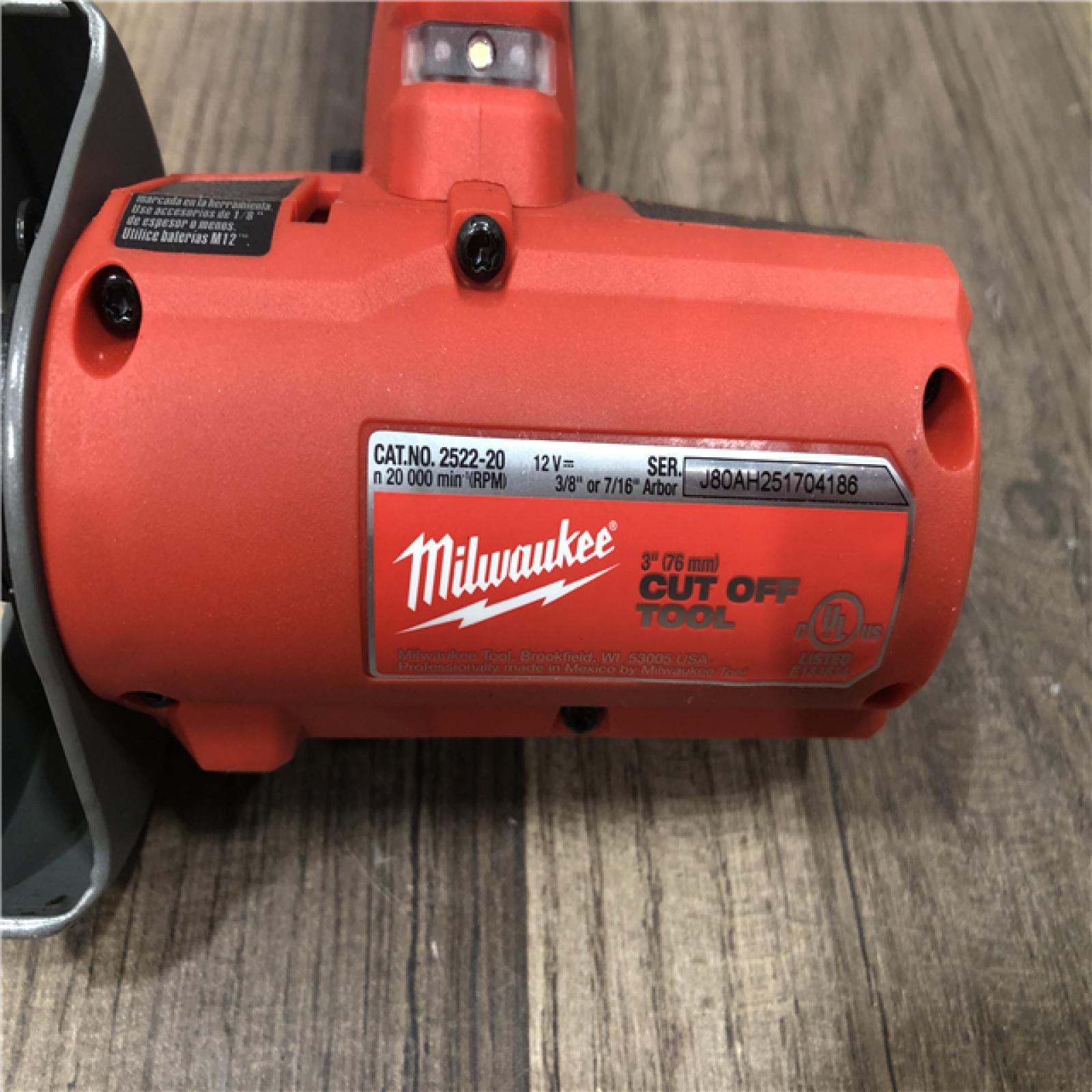 AS-IS Milwaukee FUEL 12V Lithium-Ion Brushless Cordless 3 in. Cut Off Saw (Tool-Only)