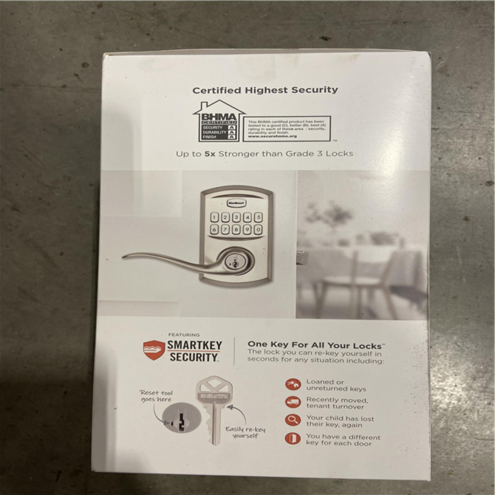 NEW! - Kwikset SmartCode 917 Satin Nickel Keypad Electronic Single-Cylinder Tustin Door Handle Featuring SmartKey Security