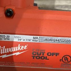 AS-IS Milwaukee  FUEL 12V Lithium-Ion Brushless Cordless 3 in. Cut Off Saw (Tool-Only)