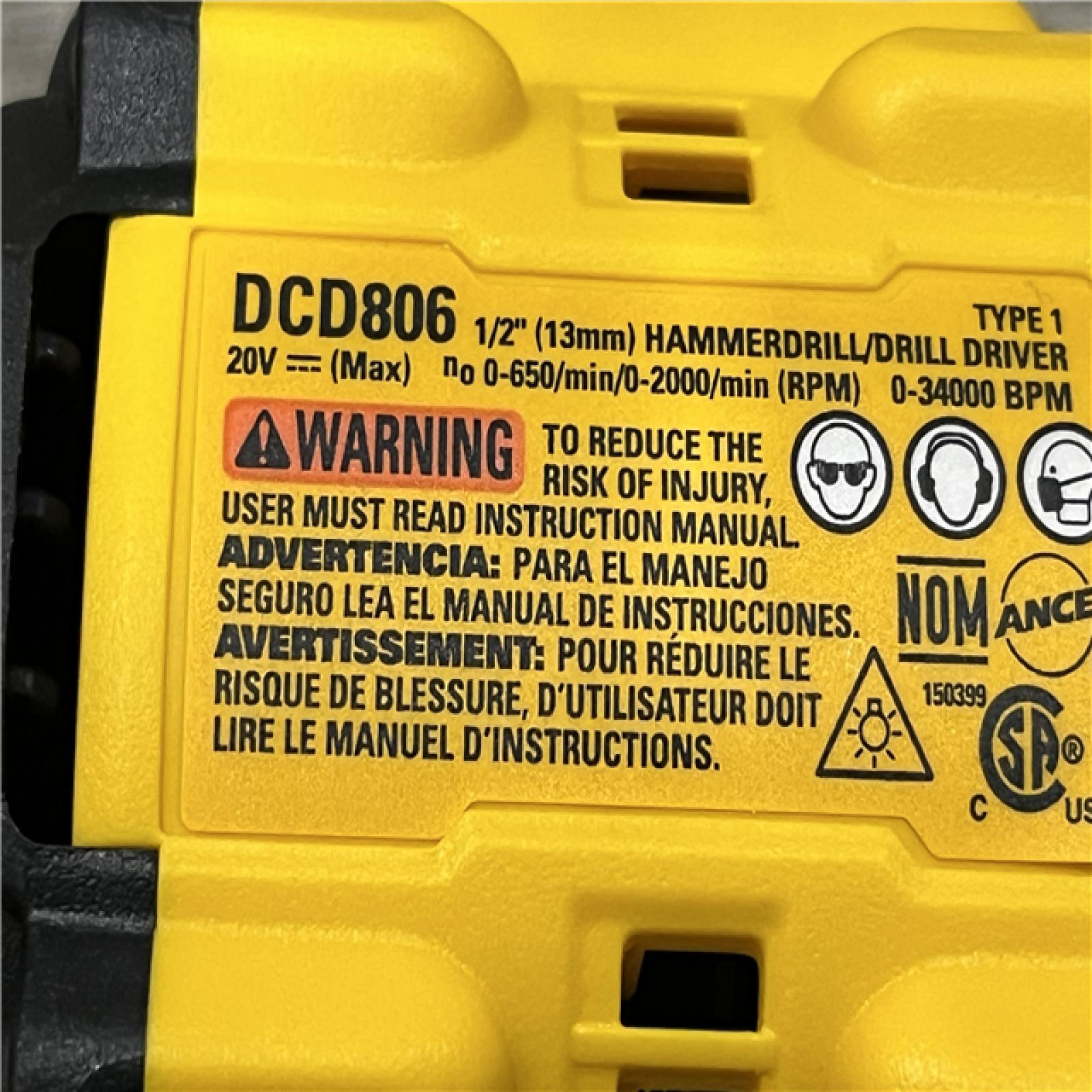 AS-IS DEWALT 20V XR Brushless Cordless 1/2 in. Hammer Drill (Tool-Only)
