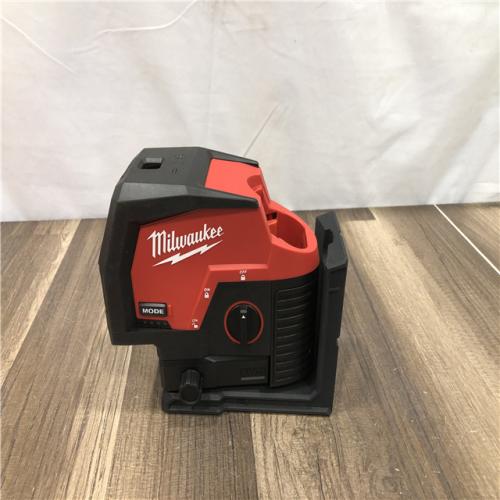 AS-IS Milwaukee 12-Volt Lithium-Ion Cordless Green 125 ft. Cross Line and Plumb Points Laser Level (Tool-Only)