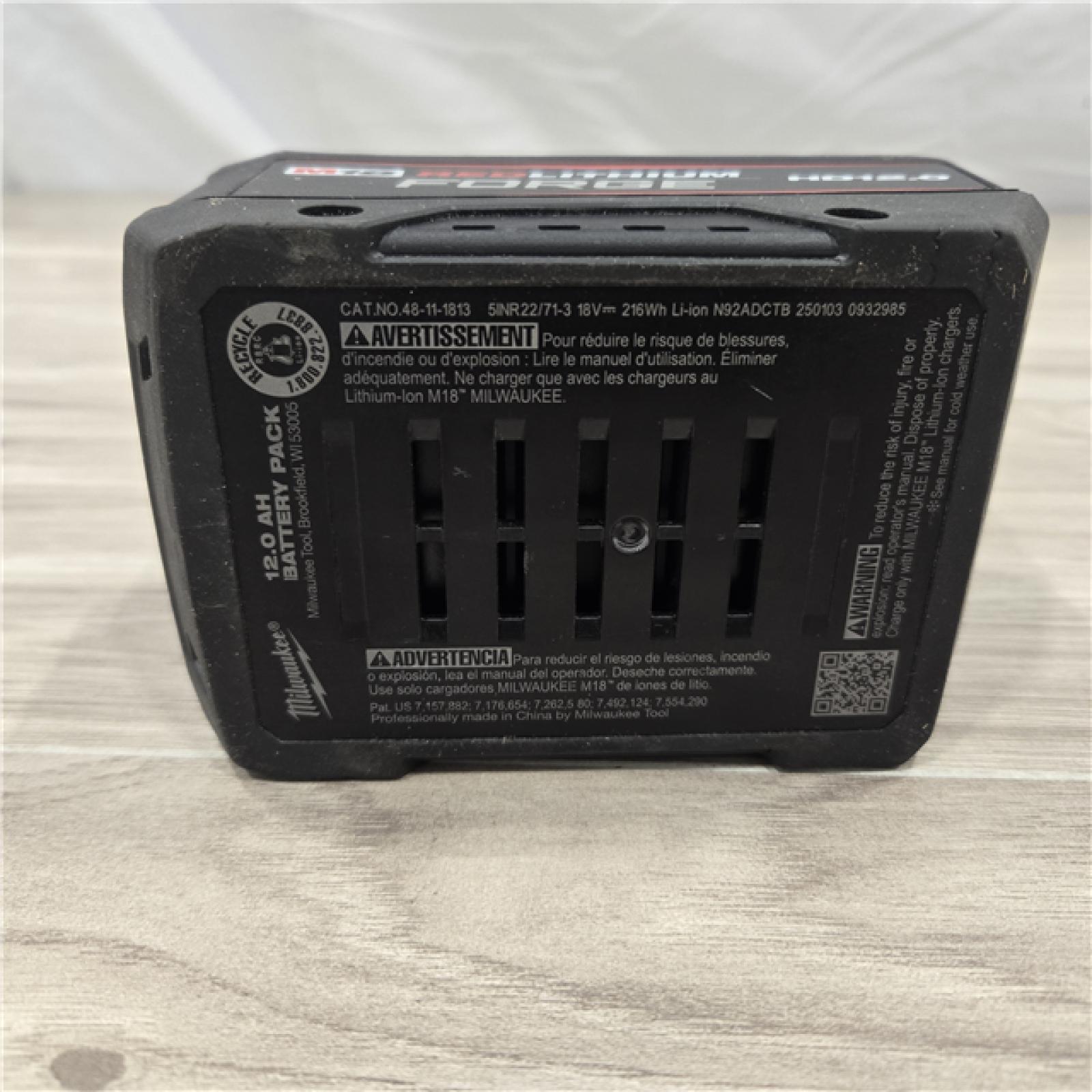 AS-IS Milwaukee M18 Forge 48-11-1813 12 Ah Lithium-Ion Redlithium HD Battery 1 Pc