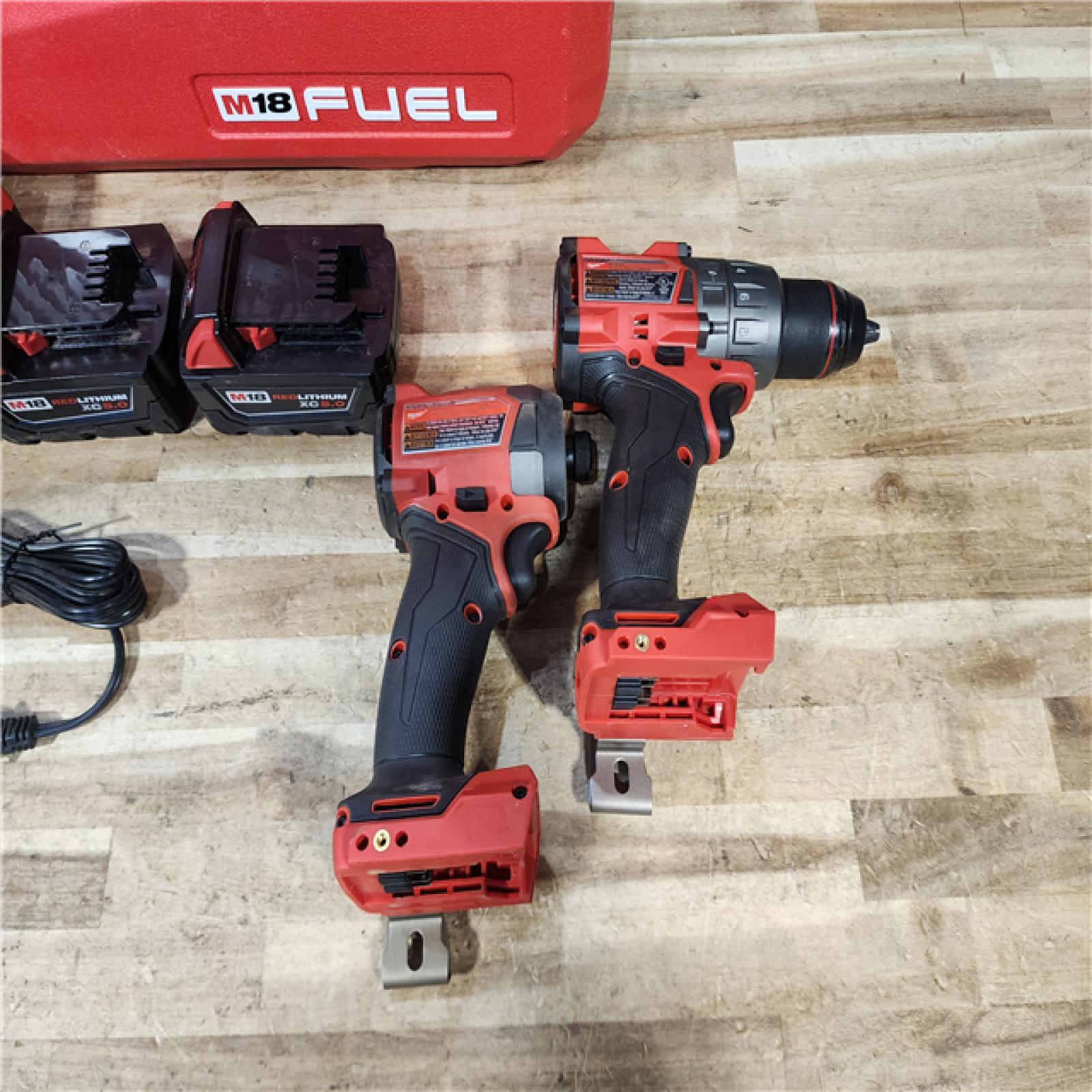 HOUSTON LOCATION - AS - IS Milwaukee FUEL 18V Lithium-Ion Brushless Cordless Hammer Drill and Impact Driver Combo Kit