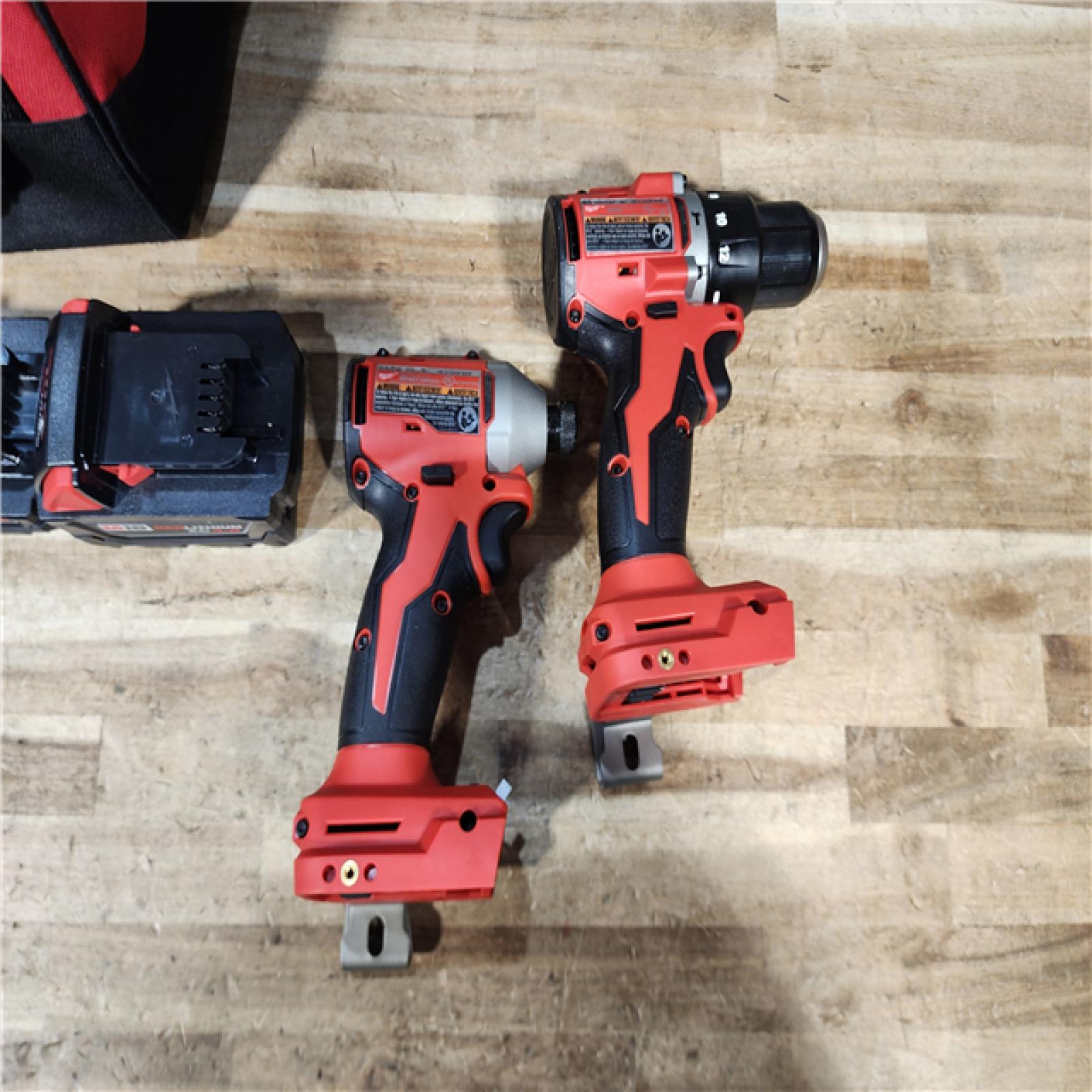 HOUSTON LOCATION - AS - IS Milwaukee 18-Volt Lithium-Ion Brushless Cordless Compact Hammer Drill/Impact Combo Kit