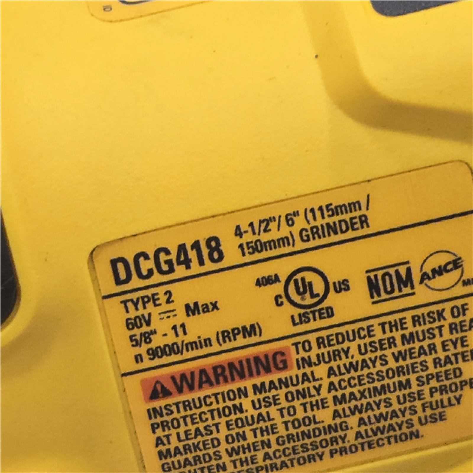 AS-IS DEWALT 60V MAX Cordless 4.5 in. to 6 in. Small Angle Grinder (Tool Only)