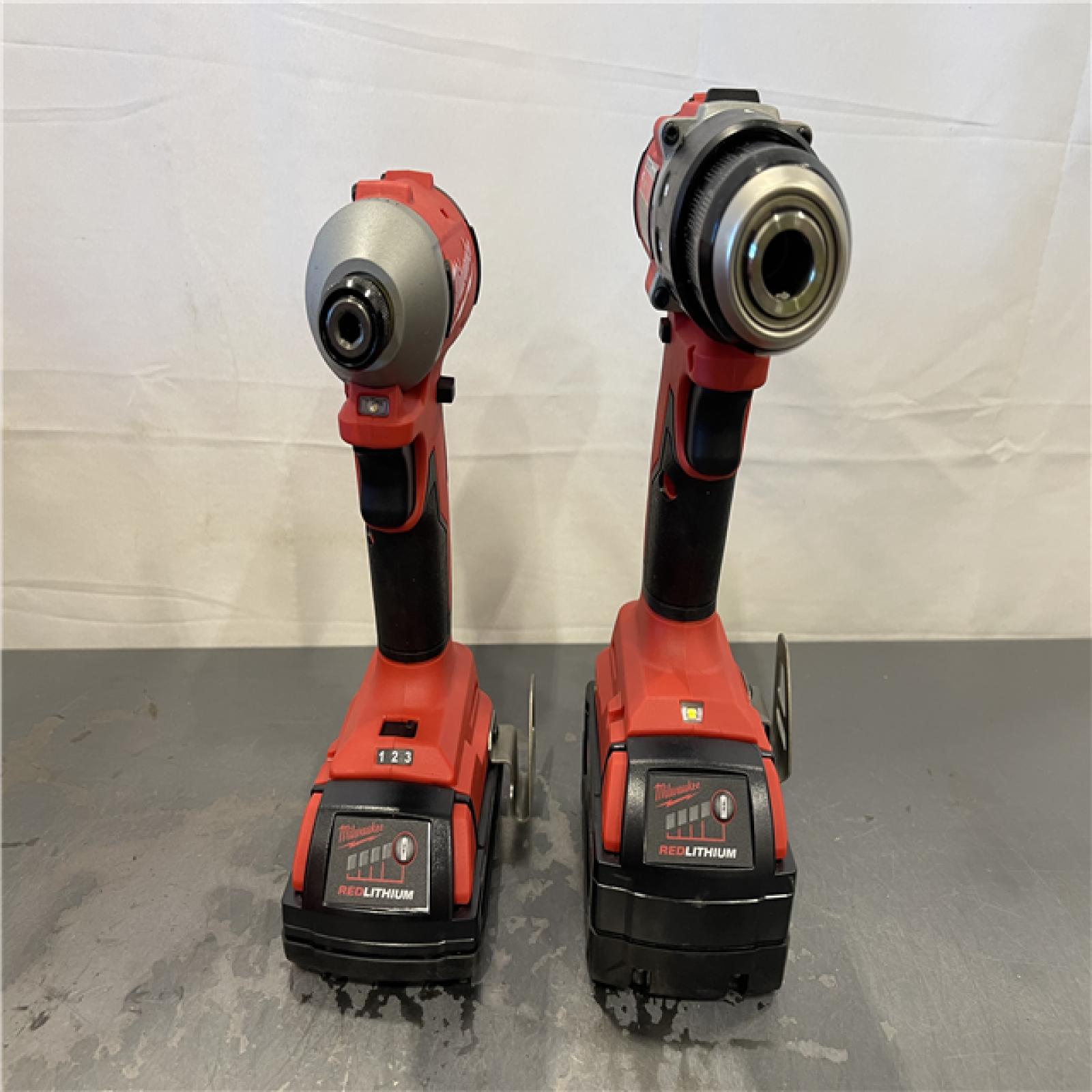 AS-IS - Milwaukee M18 18-Volt Lithium-Ion Brushless Cordless Compact Hammer Drill/Impact Combo Kit