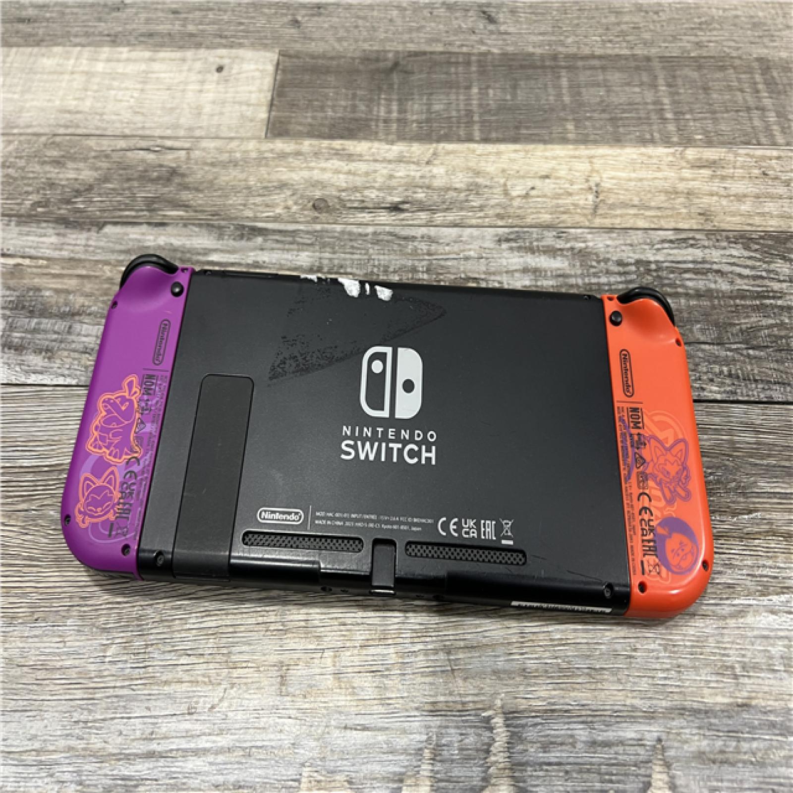 AS-IS NINTENDO SWITCH-W/Pokemon Scarlet & Violet Edition Joy Con